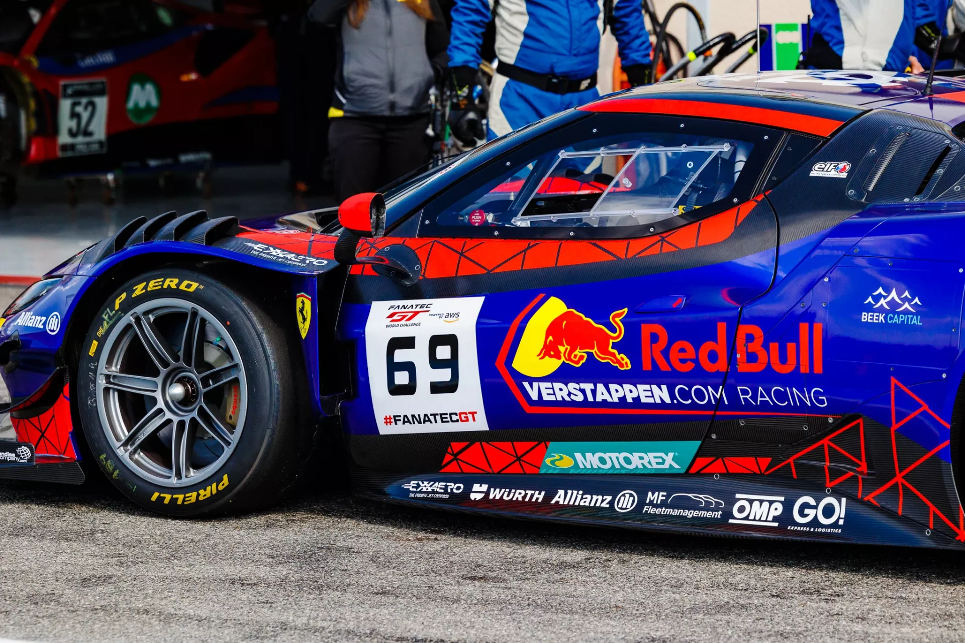 Verstappen in the Ferrari 296 of Emil frey racing