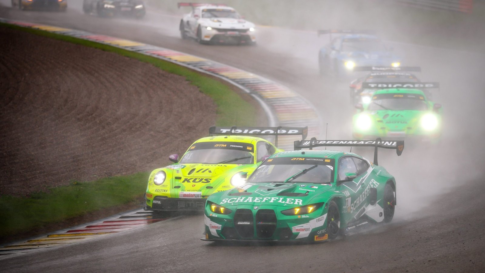Porsche 911 GT3 DTM and Bmw M4 GT3 DTM at the DTM Sachsenring 2025