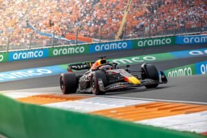 Max Verstappen in his Red Bull in Zandvoort circuit