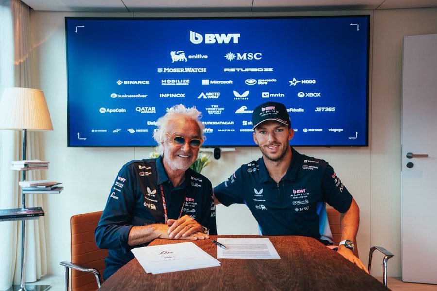 Briatore and Pierre Gasly 2028 Alpine contract extension