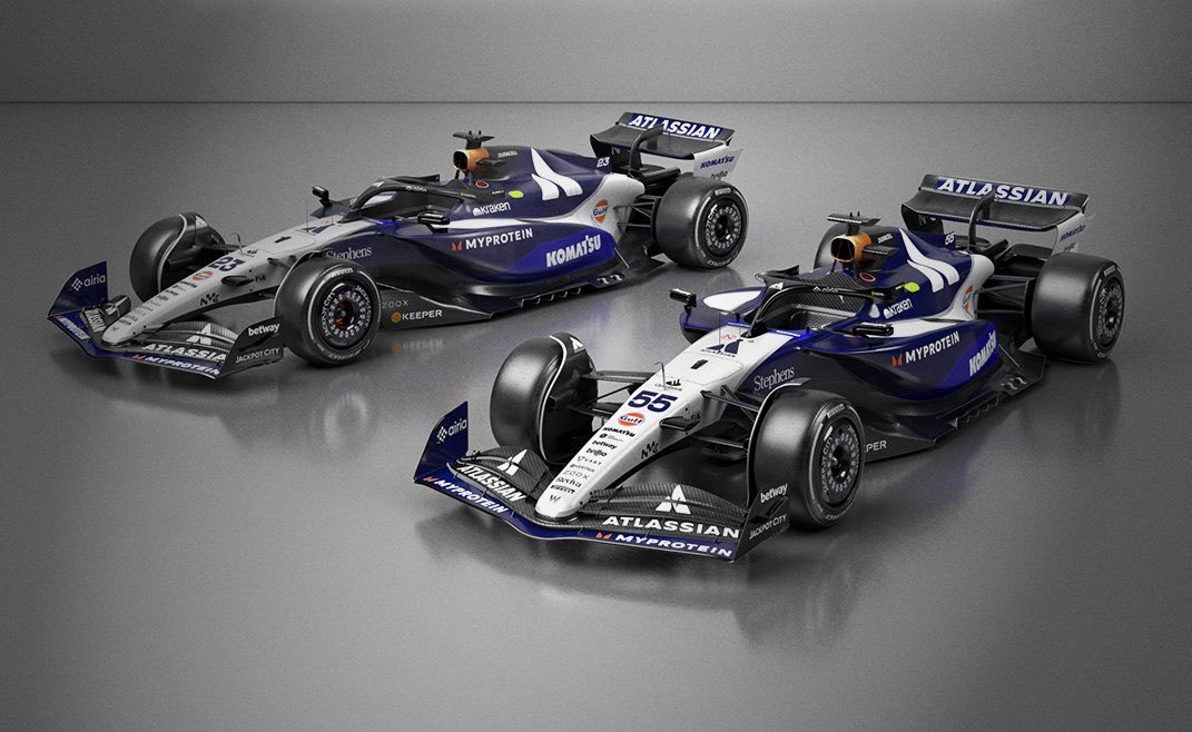 Williams FW47 with the livery of the 2002 Bmw Williams FW24 car