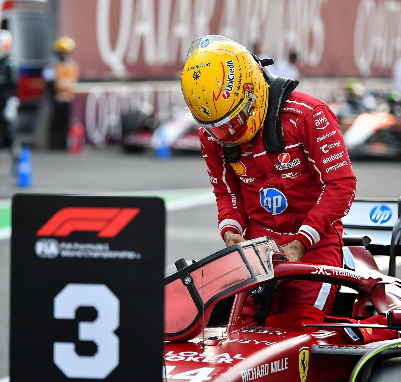 Lewis hamilton record podiums Ferrari 2025