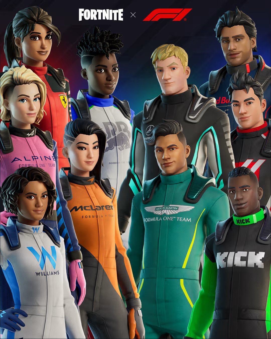Fortnite and F1 collaboration on november update
